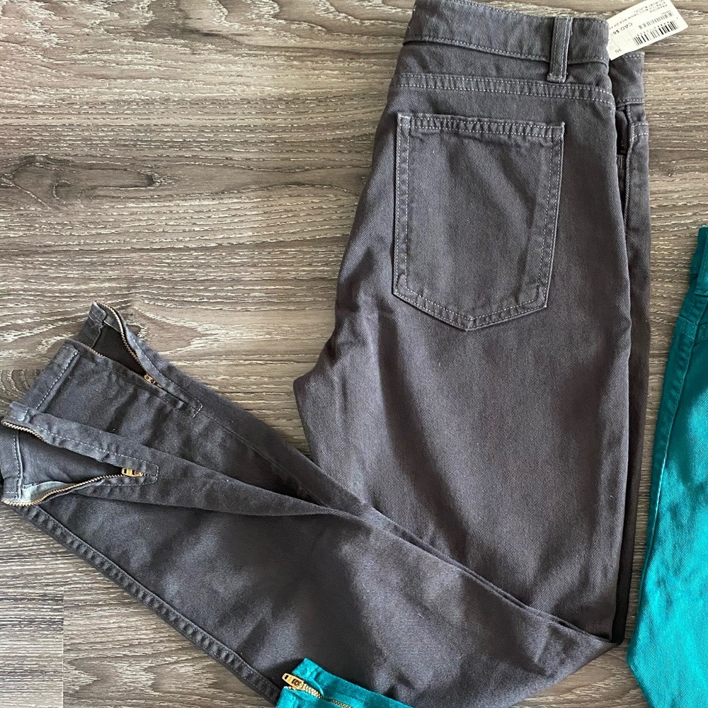 American Apparel stretch bull denim side zip jean